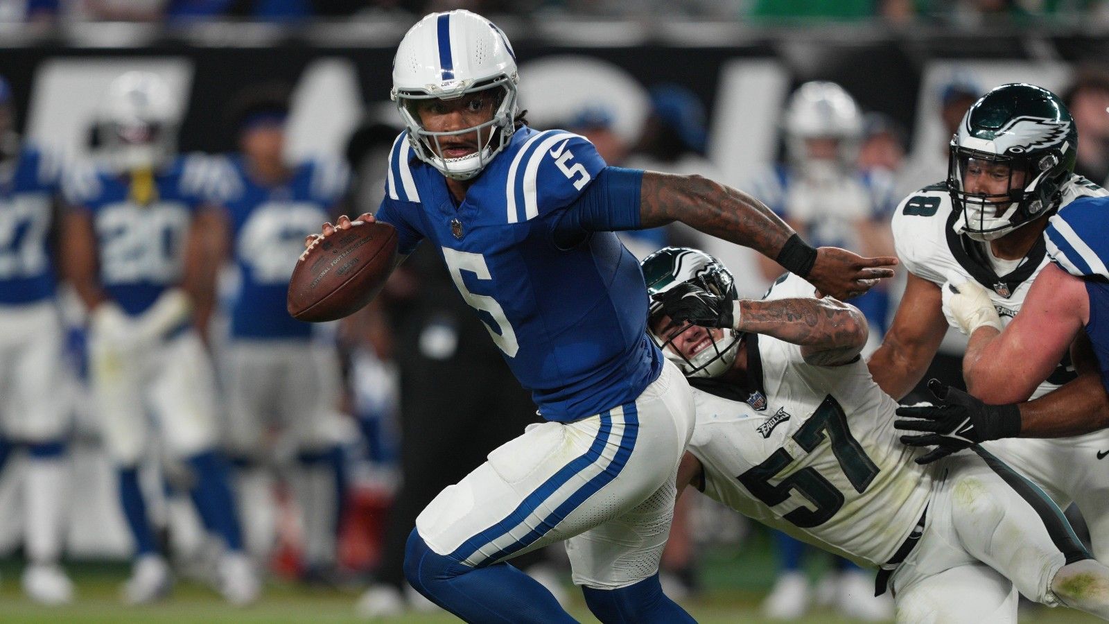 <strong>Platz 19: Anthony Richardson (Indianapolis Colts)</strong><br>Gehalt 2023: 22,47 Millionen Dollar<br>Setzt sich zusammen aus: Grundgehalt 750.000 Dollar + Signing Bonus 21,72 Mio.