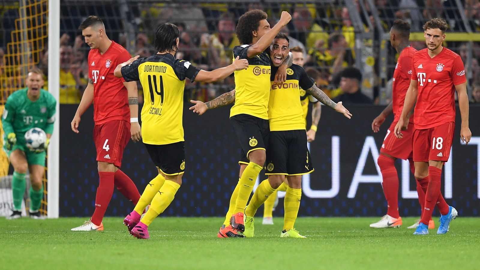 
                <strong>Supercup BVB vs. FC Bayern: Die Teams in der Einzelkritik</strong><br>
                Borussia Dortmund gewinnt den Supercup mit einem 2:0 gegen den FC Bayern und sichert sich den ersten Titel der Saison. ran.de nimmt die Teams in der Einzelkritik unter die Lupe.
              