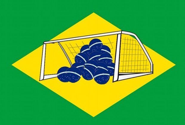 
                <strong>Brasilien-Sieg: So reagiert das Netz</strong><br>
                Die Weltkugel ist verschwunden, jetzt schmückt ein Tor voller Bälle das Zentrum der brasilianischen Flagge.
              