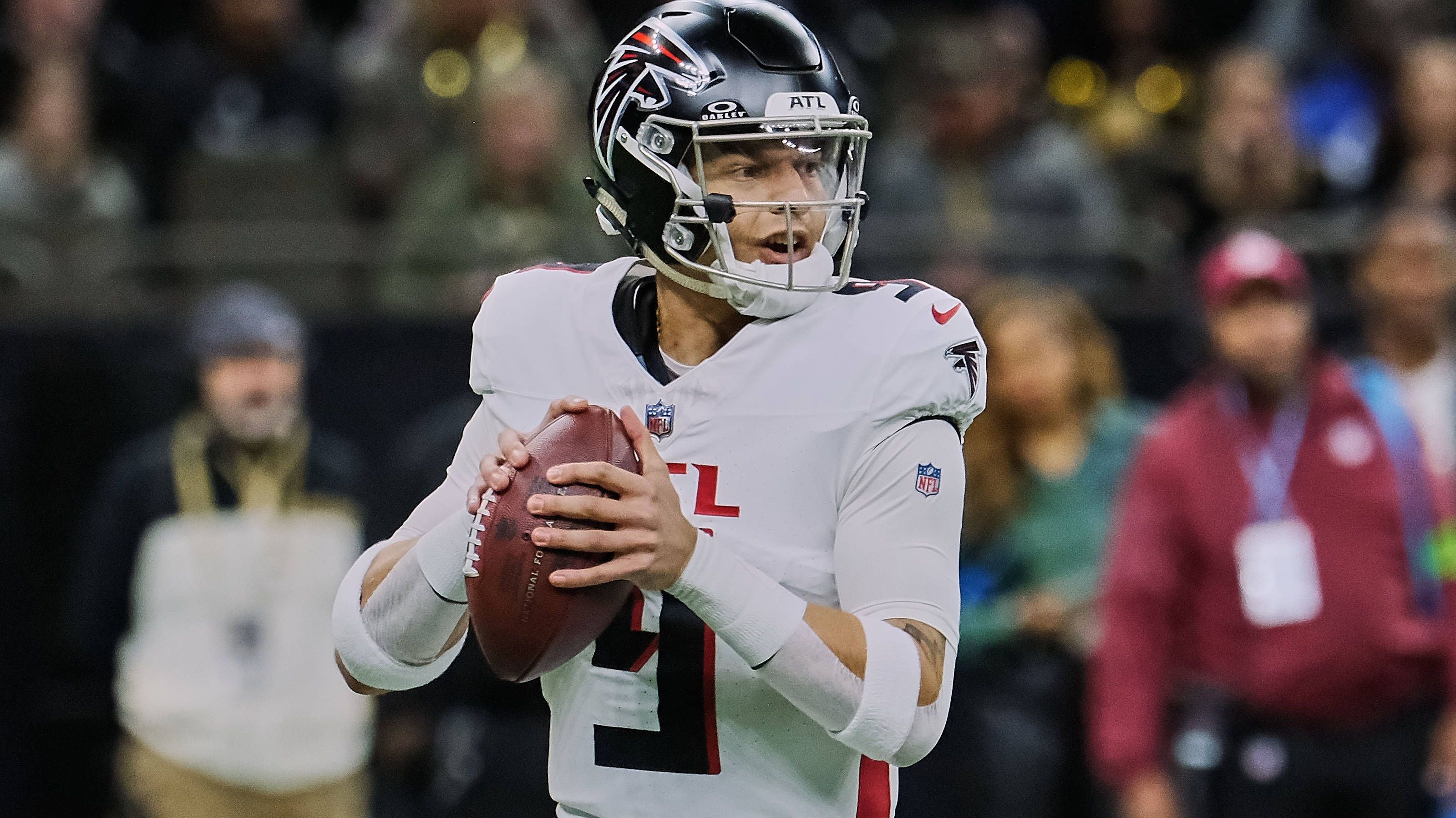 <strong>Platz 12: Desmond Ridder (Atlanta Falcons)</strong><br>Alter: 24<br>Saisons in der NFL: 2<br>Passing-Yards:&nbsp;2.836<br>Passing-Touchdowns:&nbsp;14<br>Interceptions: 12<br>Completion-Rate: 64,2%