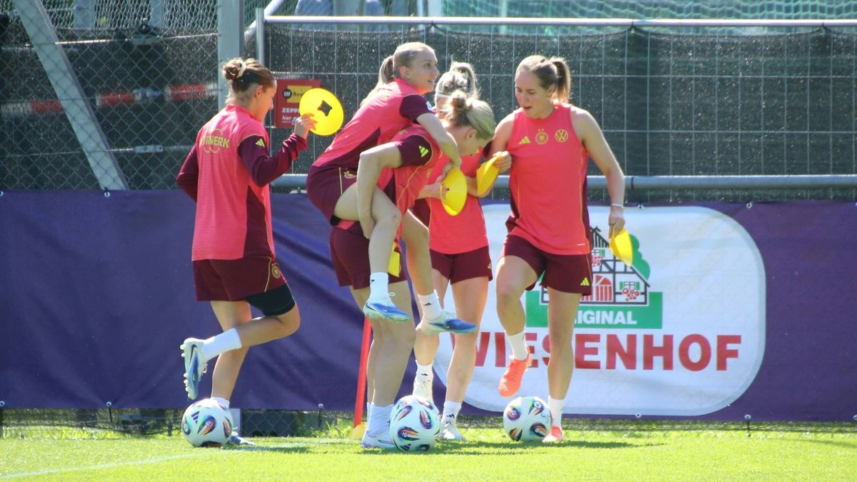 Bei Knaak und Co. herrscht im Training gute Laune