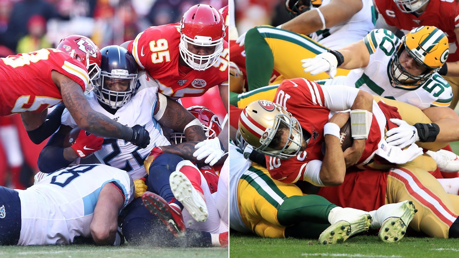 
                <strong>Die besten Bilder vom AFC und NFC Championship Game</strong><br>
                116 Punkte, 15 Touchdowns und jede Menge Emotionen. Die beiden Championship Games hatten es in sich. ran.de zeigt die besten Bilder.
              