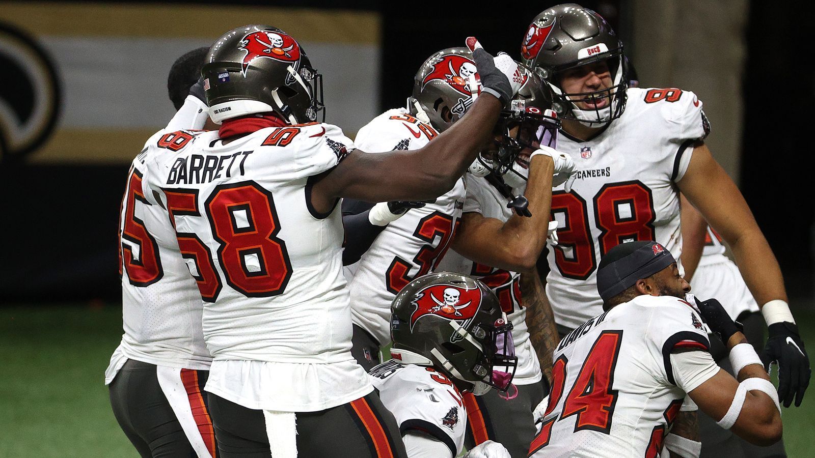 <strong>Platz 22 (geteilt): Tampa Bay Buccaneers</strong><br>
                Playoff-Spiele: 24<br>Playoff-Siege: 12