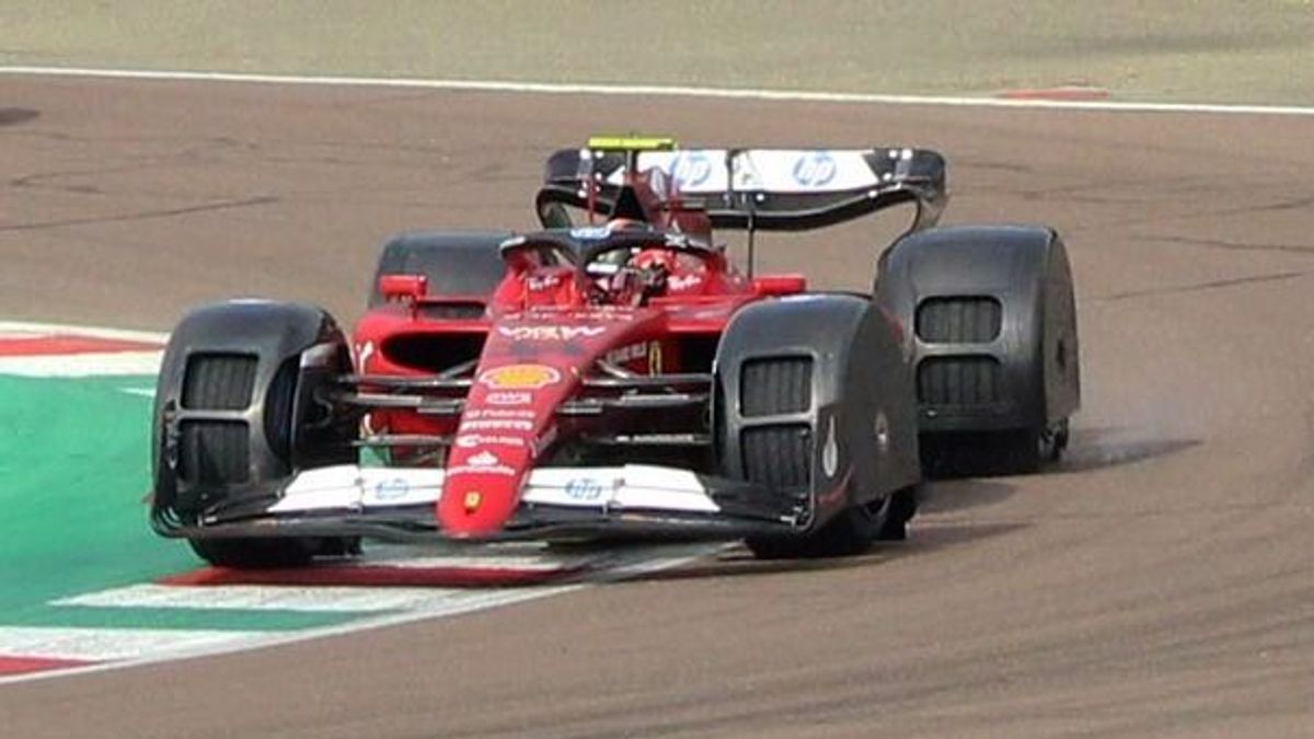 Ferrari-Testfahrten mit verkleideten Regenreifen in Fiorano 2024