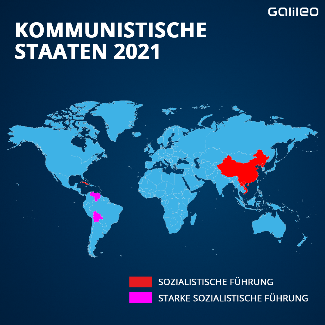 Kommunistische Staaten 2021: Diese Staaten gelten aktuell als kommunistisch. 