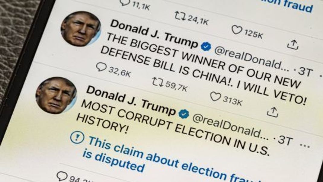 Der ehemalige US-Präsident Donald Trump war ein Meister im Verbreiten von Fake News. Er nutzte dafür vorrangig den Kurznachrichtendienst X (vormals Twitter).
