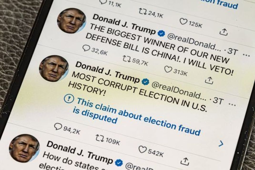 Der ehemalige US-Präsident Donald Trump war ein Meister im Verbreiten von Fake News. Er nutzte dafür vorrangig den Kurznachrichtendienst Twitter.
