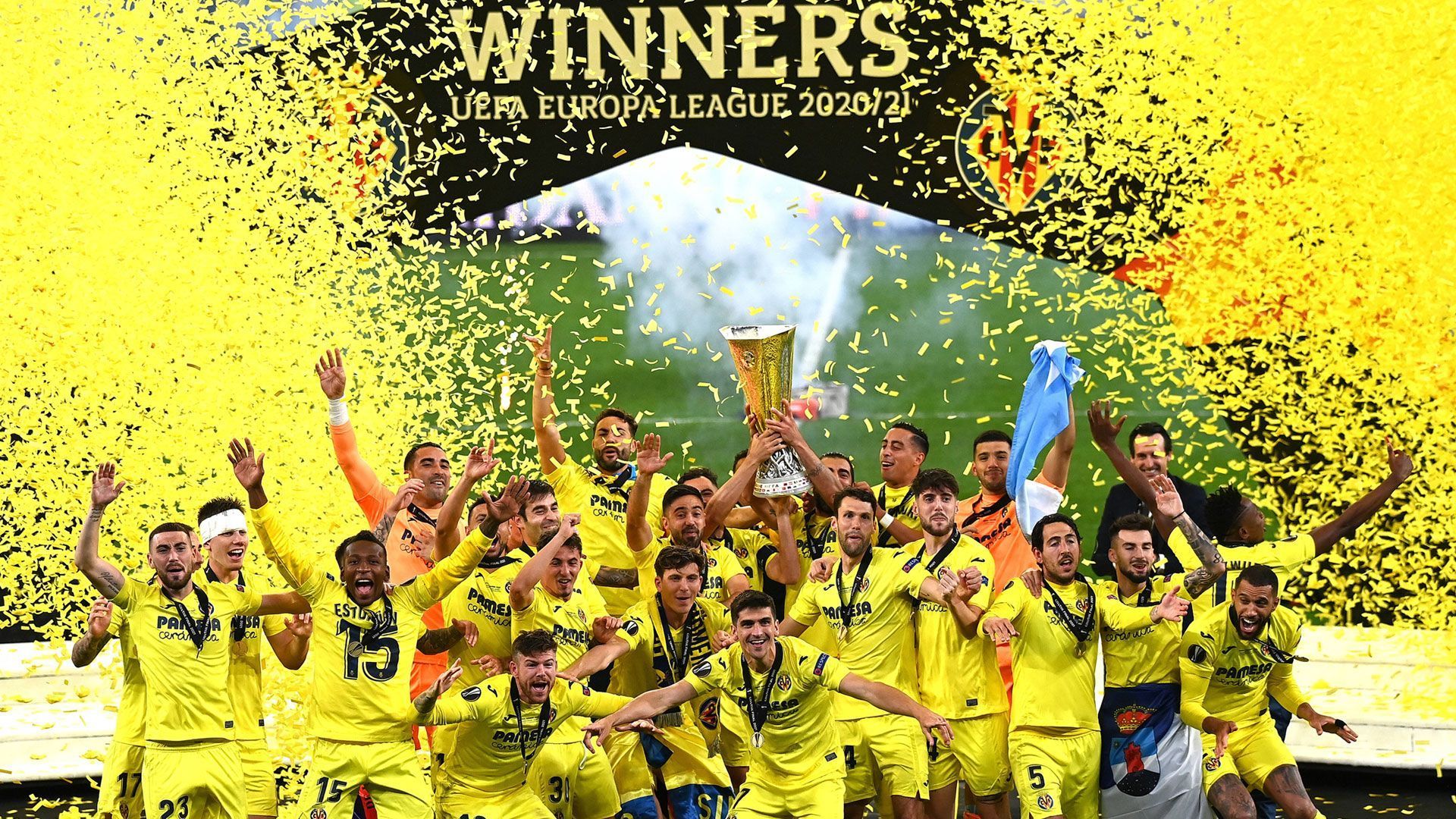 
                <strong>Erst ein großer Titel</strong><br>
                Das Erreichen des Halbfinals von 2006 war lange Zeit der größte Erfolg in der Historie des FC Villarreal. Das änderte sich in der vergangenen Spielzeit. Die Spanier bezwangen im Europa-League-Finale in einem historischen Elfmeterschießen Manchester United mit 11:10 und sicherten sich den Titel. Als einziger Schütze vergab der spanische United-Schlussmann David de Gea.
              