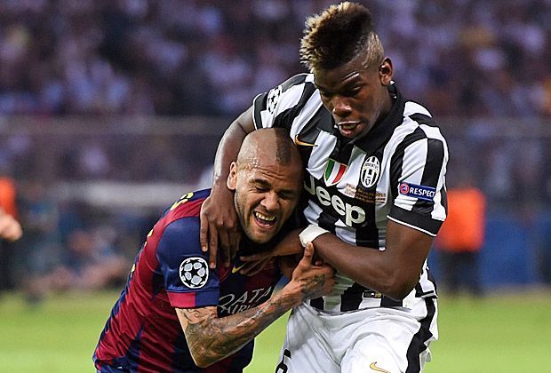 
                <strong>Champions-League-Finale: Juventus Turin vs. FC Barcelona</strong><br>
                Mit Fußball hat dieser Zweikampf zwischen Dani Alves und Paul Pogba nicht wirklich viel zu tun ...
              