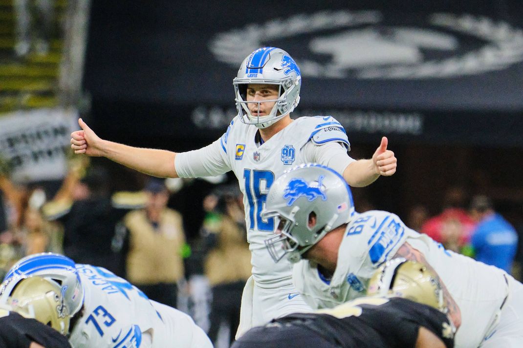 Jared Goff und die Detroit Lions hätten ihren Vorsprung gegen die New Orleans Saints fast verspielt, gewannen schlussendlich aber doch&nbsp;