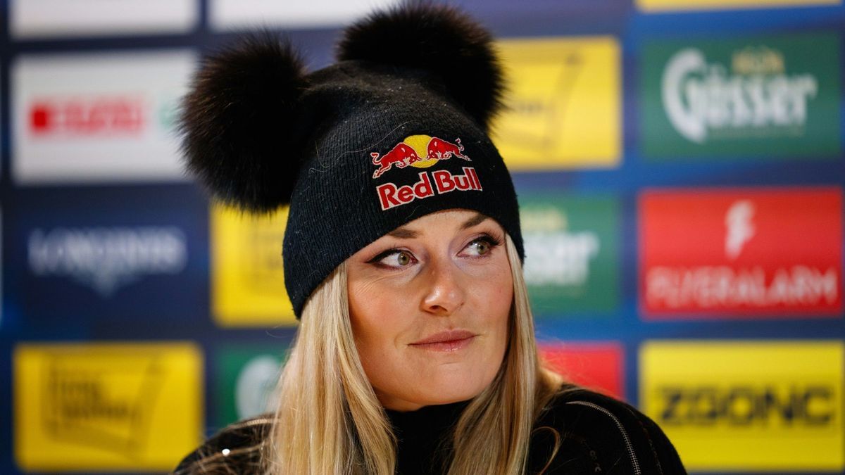 Lindsey Vonn bei ihrer Pressekonferenz vor WM-Beginn