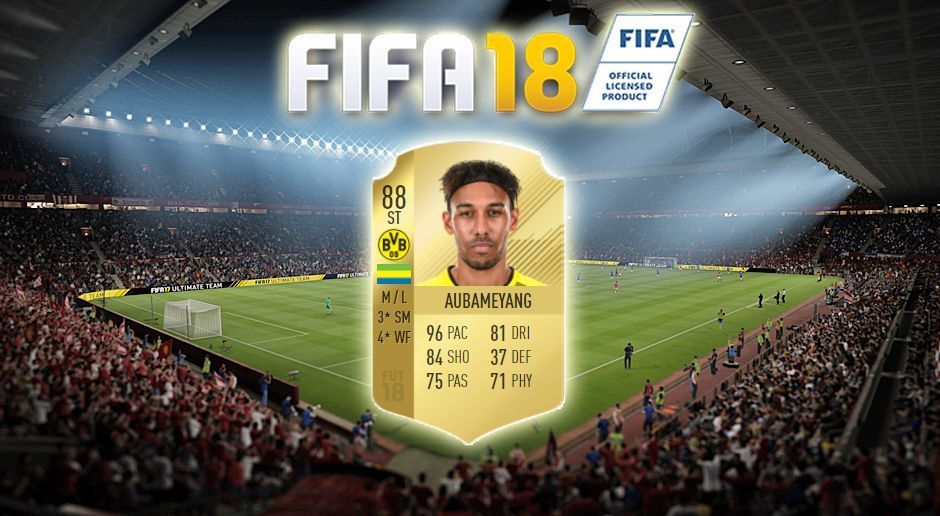 
                <strong>Platz 1: Pierre-Emerick Aubameyang (Borussia Dortmund)</strong><br>
                Geschwindigkeit: Gesamt-Stärke: 88
              