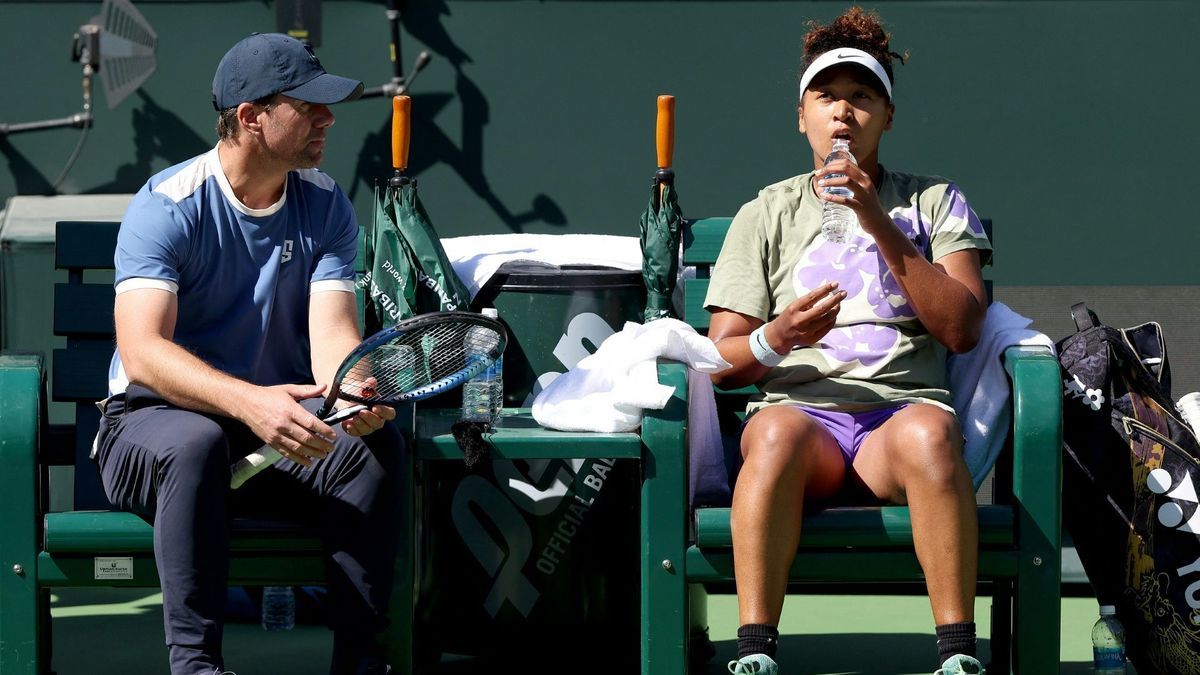 Osaka und Fissette beim Turnier in Indian Wells