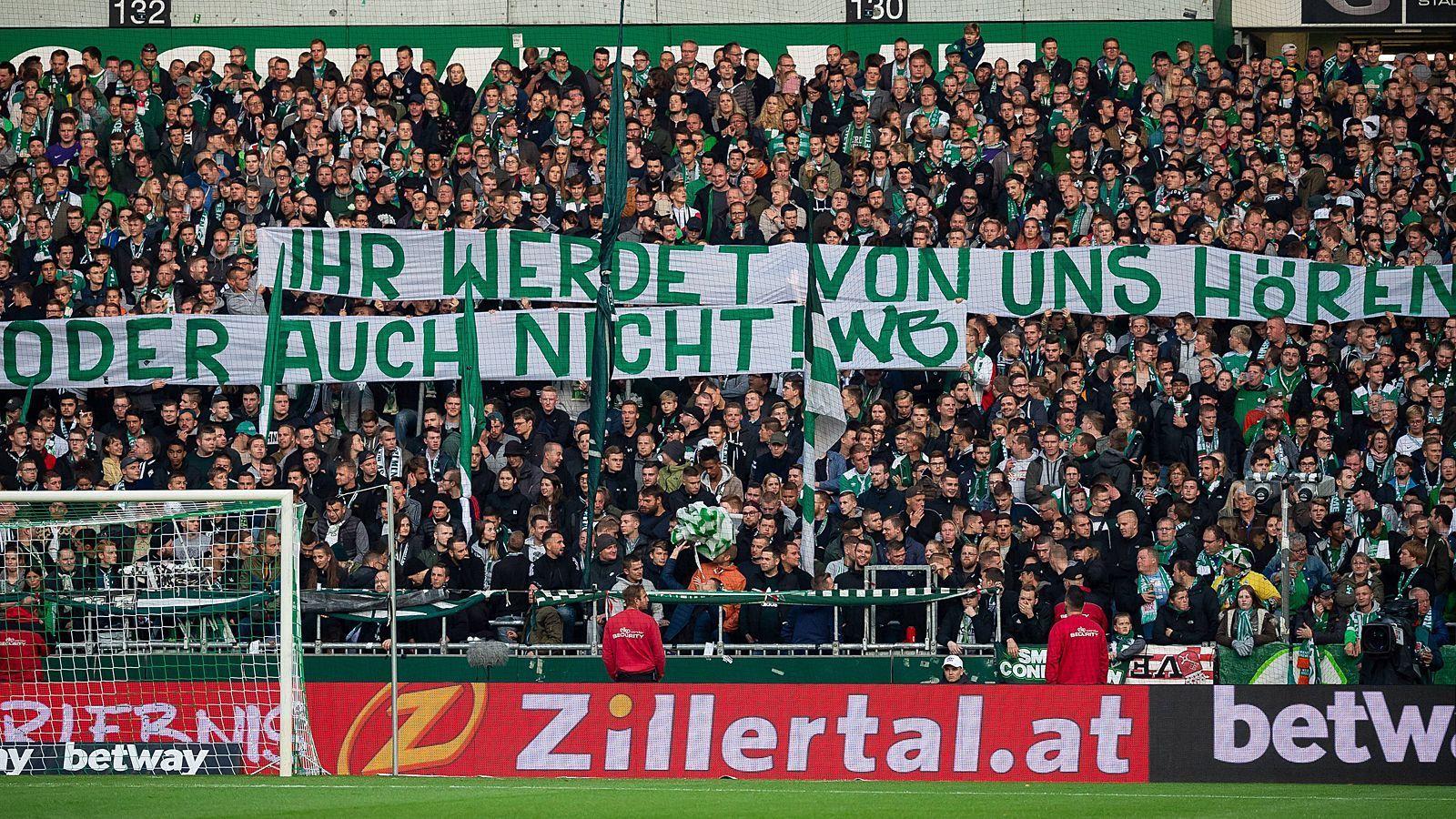 
                <strong>Fan-Protest in Bremen</strong><br>
                Dieses Banner kündigte den Stimmungsboykott auf humorvolle Weise an und fand sich in verschiedenen Versionen in diversen Arenen wieder.
              