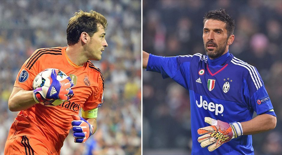 
                <strong>Casillas vs. Buffon - Vereine</strong><br>
                Casillas: Real Madrid (1999-2015): 769 Spiele, 750 Gegentore (0,98 pro Spiel), 264 Mal zu Null (34 Prozent der Spiele)FC Porto (2015-): 70 Spiele, 54 Gegentore (0,77 pro Spiel), 31 Mal zu Null (44 Prozent der Spiele)Buffon: AC Parma (1995-2001): 210 Spiele, 199 Gegentore (0,95 pro Spiel), 82 Mal zu Null (39 Prozent der Spiele)Juventus Turin (2001-): 607 Spiele, 477 Gegentore (0,79 pro Spiel) , 285 Mal zu Null (47 Prozent der Spiele)
              