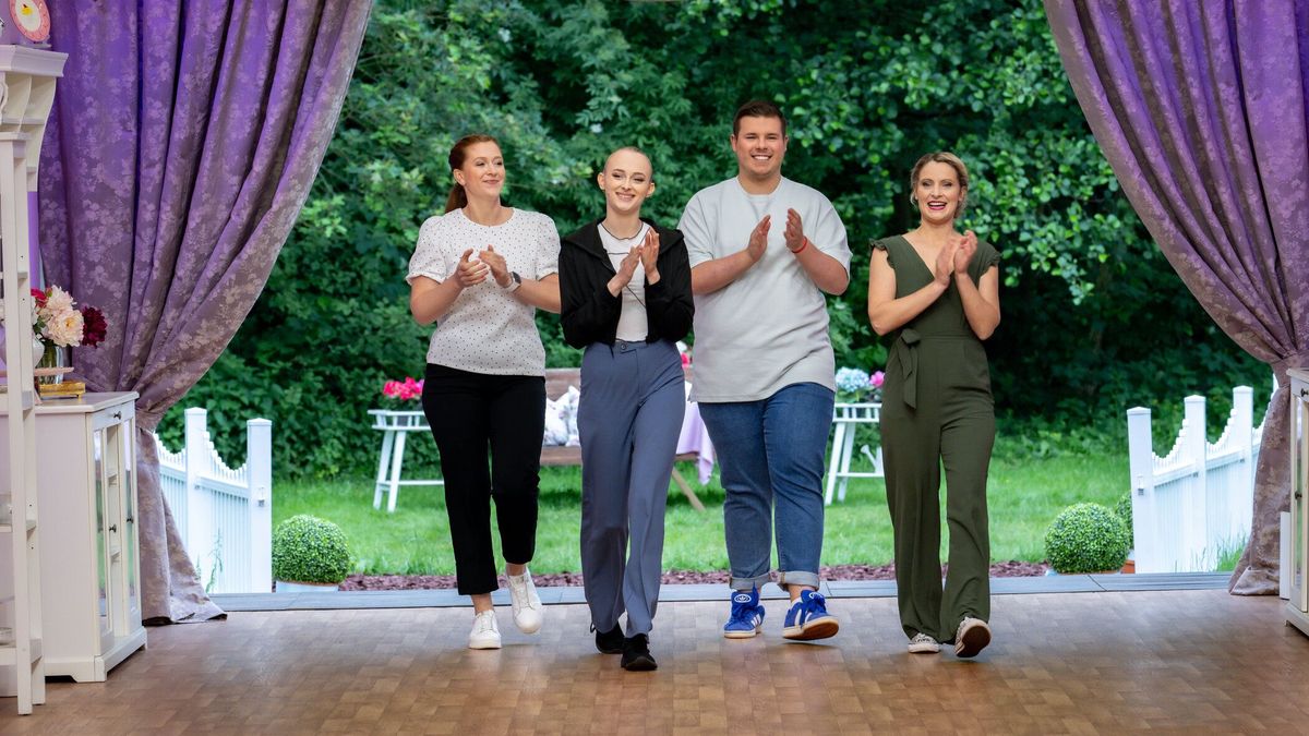 Die vier Halbfinalist:innen Sibylle, Anna-Lisa, Patrik und Sandra bei "Das große Backen" 2024