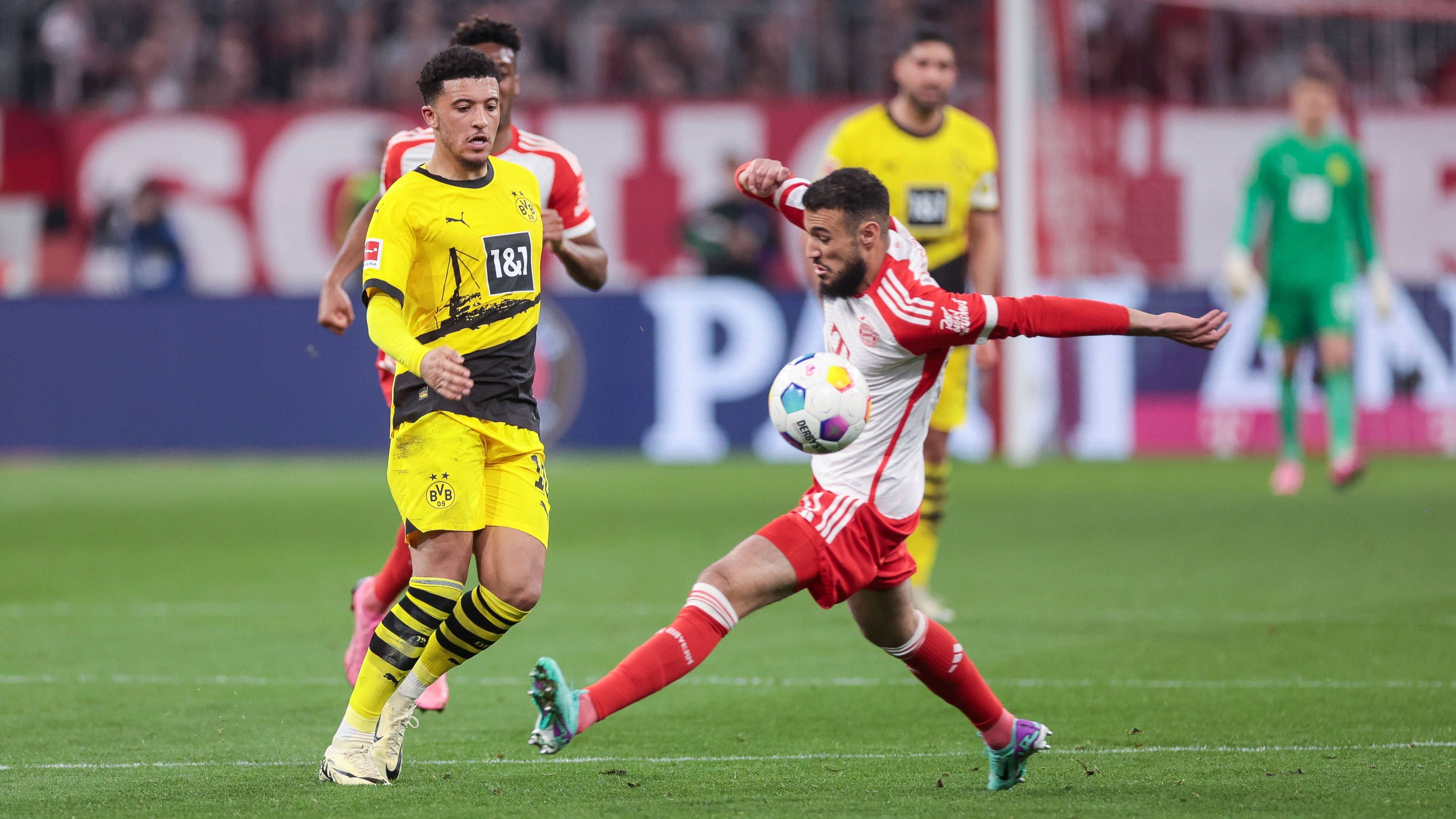 <strong>Noussair Mazraoui (FC Bayern München)</strong><br>Der Marokkaner kommt erstmals seit seinem Muskelfaserriss Mitte Februar in Bochum wieder zum Einsatz. Rückt auf seine Stammposition rechts in der Viererkette. Findet aber keinen Zugriff aufs Spiel und läuft mehrmals bei Dortmunder Kontern hinterher.<strong><em> ran</em>-Note: 4</strong>