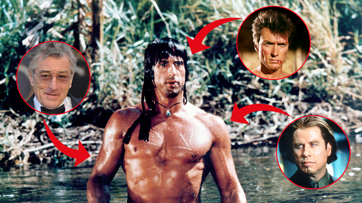 Robert De Niro, Clint Eastwood und John Travolta wurden zuerst gefragt - doch am Ende schnappte sich Sylvester Stallone die Rolle des legendären "Rambo".