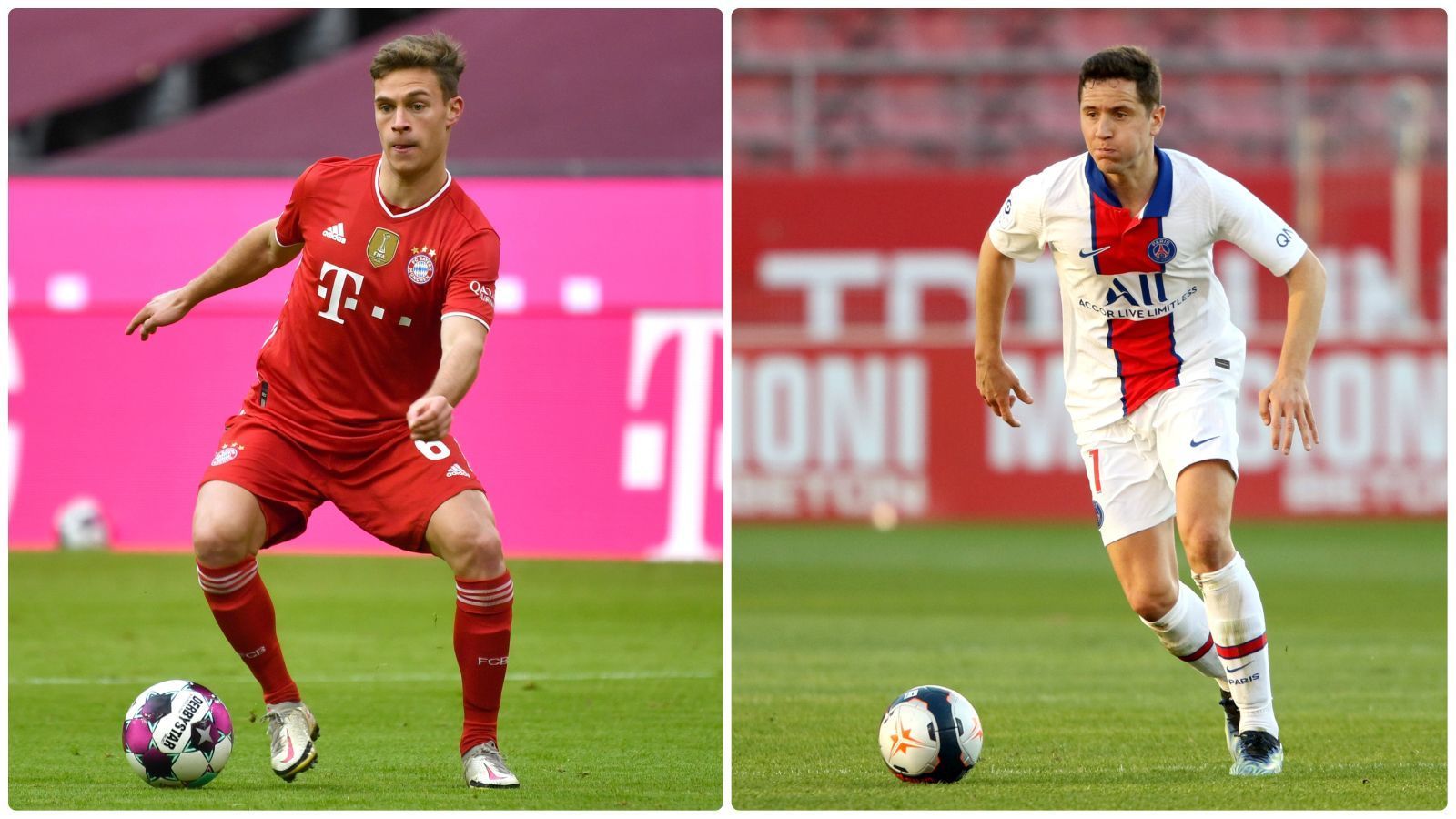 
                <strong>Defensiver Mittelfeldspieler: Joshua Kimmich vs. Ander Herrera</strong><br>
                Lautsprecher, Organisator, Spielgestalter, Führungsfigur - Joshua Kimmich ist im defensiven Mittelfeld unersetzlich beim deutschen Rekordmeister, besticht zusätzlich durch Passsicherheit und Mentalität. Zudem ist er offensiv wesentlich stärker als Ander Herrera, der wohl nur aufgrund der Gelbsperre von Leandro Paredes und dem coronabedingten Fehlen von Marco Verratti in die Anfangsformation rutschen wird. 5:1
              