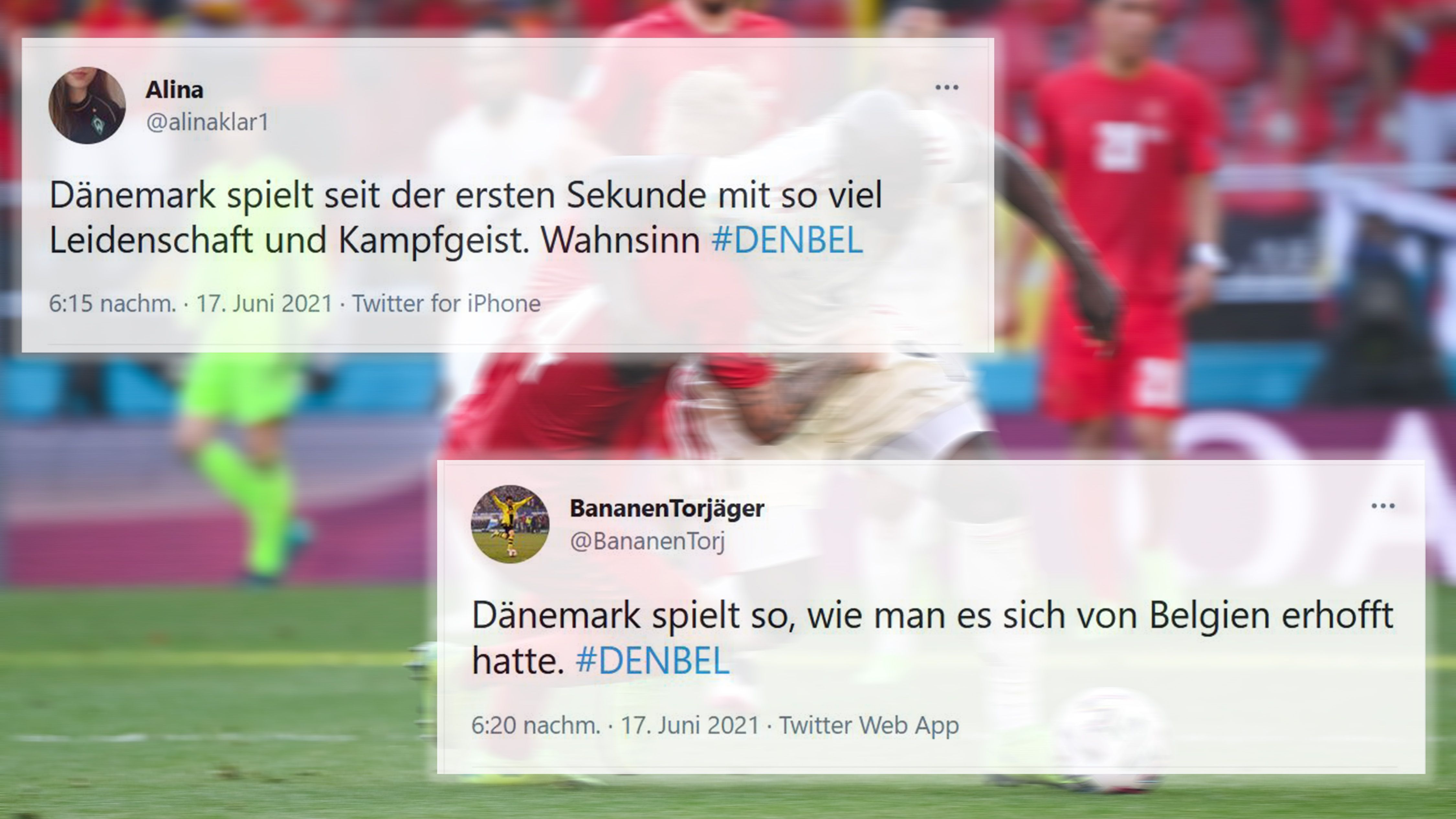 
                <strong>Doch auch spielerisch wusste Dänemark zu überzeugen</strong><br>
                Zurück zum Sportlichen. Die erste Halbzeit gehörte eindeutig stark aufspielenden Dänen, die voller Emotionen ein echtes Feuerwerk auf den Rasen zauberten.
              