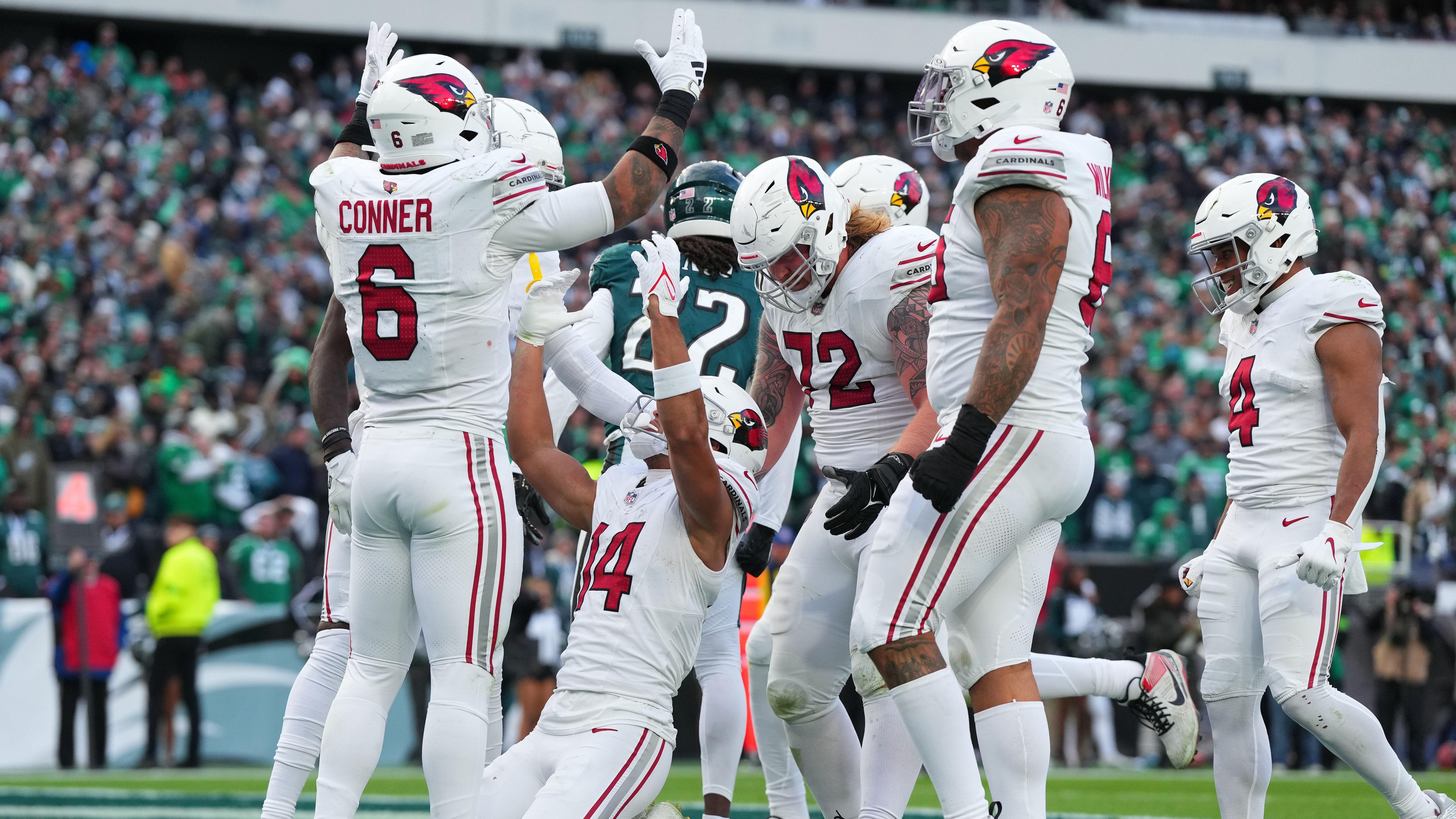 <strong>Platz 16 (geteilt): Arizona Cardinals</strong><br>Erfolgsquote: 20 Prozent<br>Touchdowns insgesamt: 35