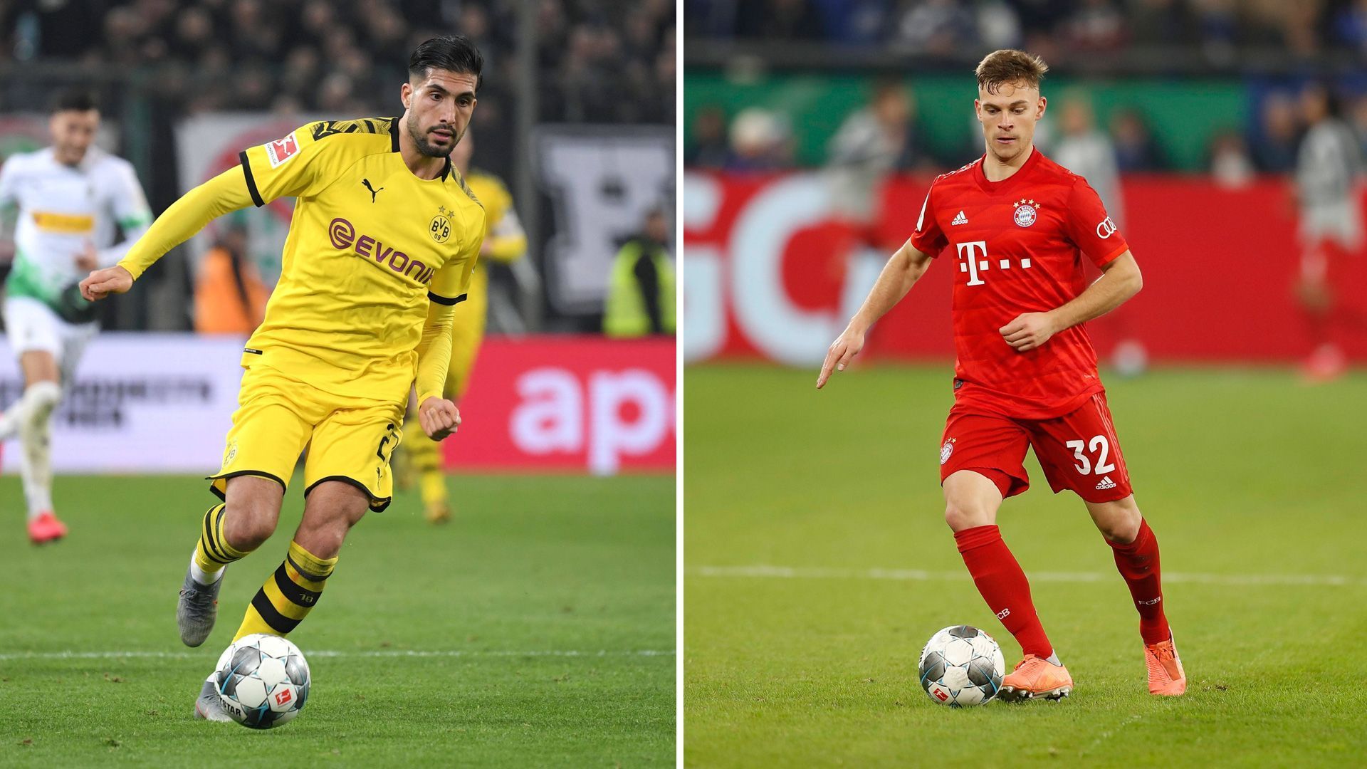 
                <strong>Defensives Mittelfeld: Emre Can vs. Joshua Kimmich</strong><br>
                Duell der Leader im Mittelfeld. Can und Kimmich sind beides Spieler, die einem Spiel ihren Stempel aufdrücken können. Defensiv eine Bank, aber auch im Spiel nach vorne haben beide die Qualität für den tödlichen Pass. Die beiden deutschen Nationalspieler gehen notfalls auch dorthin, wo es wehtut und geben keinen Zweikampf verloren. Eigentlich ein Duell auf Augenhöhe, doch Kimmich ist torgefährlicher und die aktuelle Fitness dürfte im Moment den Ausschlag für ihn geben. Daher geht dieser Punkt an die Münchner. BVB 2,5:3,5 Bayern
              
