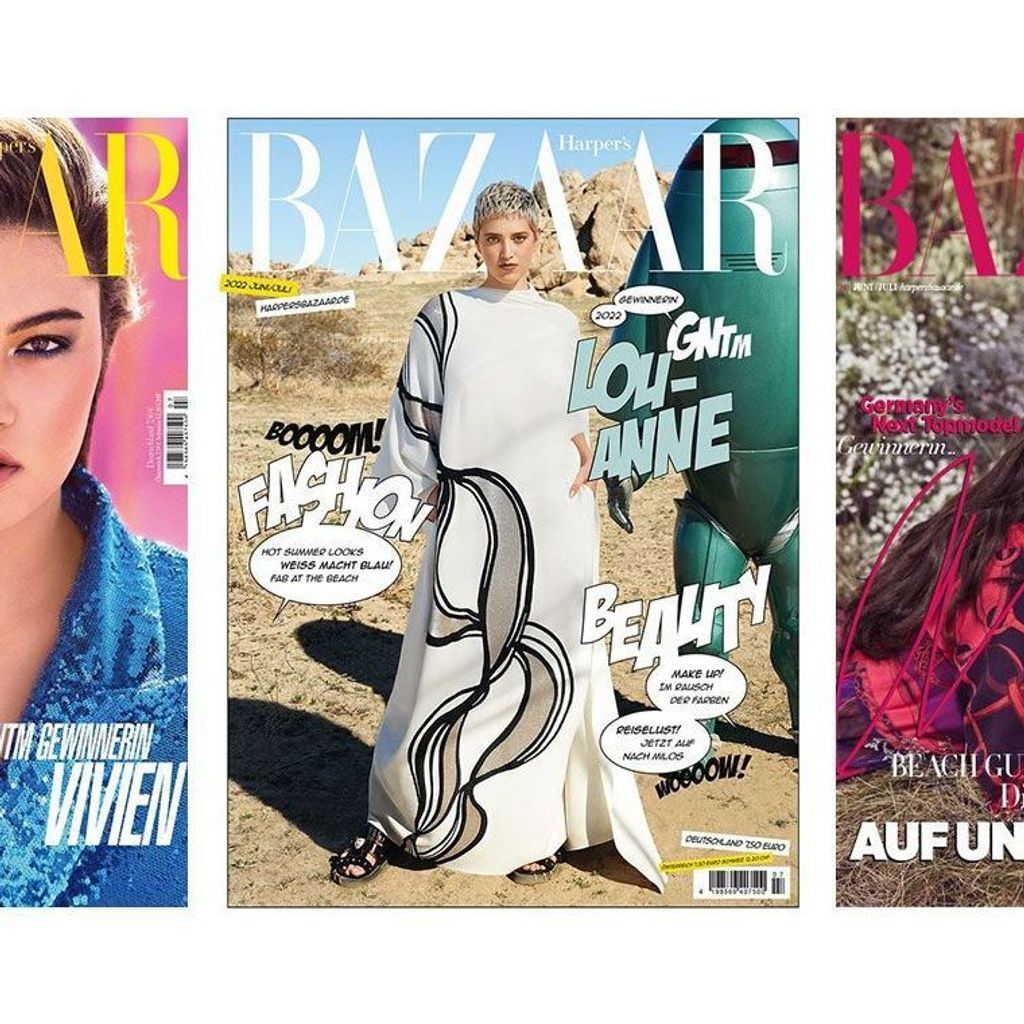 Alle GNTM-Gewinner:innen auf dem "Harper's Bazaar"-Cover
