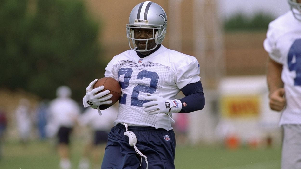 
                <strong>Dallas Cowboys - Emmitt Smith</strong><br>
                Punkte: 986Position: Running BackIn der Franchise aktiv: 1990-2002
              