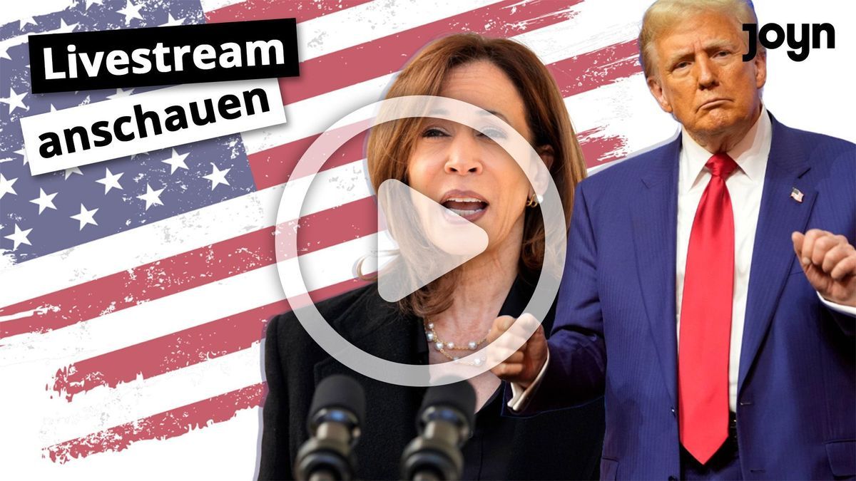 Trump vs. Harris im Livestream auf Joyn