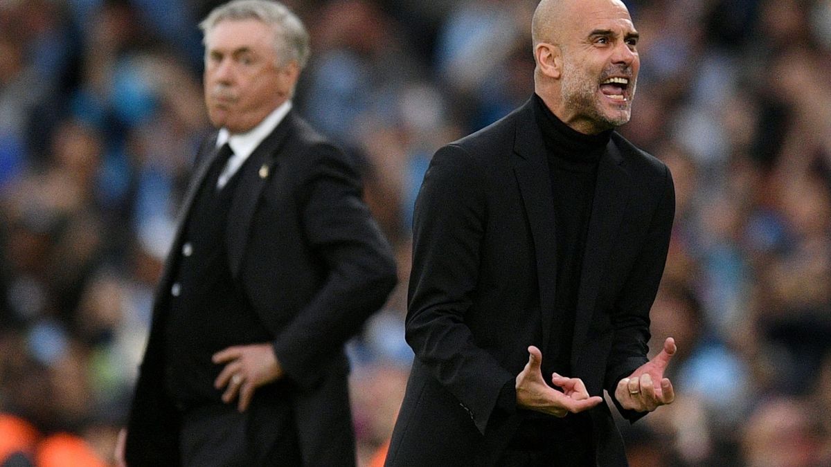 Guardiola (r.) trifft erneut auf Real Madrids Ancelotti