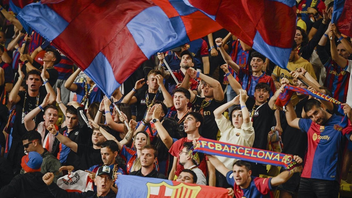 Fans des FC Barcelona in Monaco