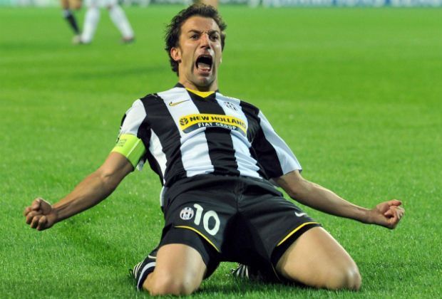 
                <strong>Alessandro Del Piero</strong><br>
                Stand vier Mal im Finale der Champions-League, konnte sie aber "nur" 1996 gewinnen. Del Piero war einer der prägendsten Spieler der Vereinsgeschichte von Juventus Turin. Immerhin spielte er 19 Jahre für die "alte Dame".
              