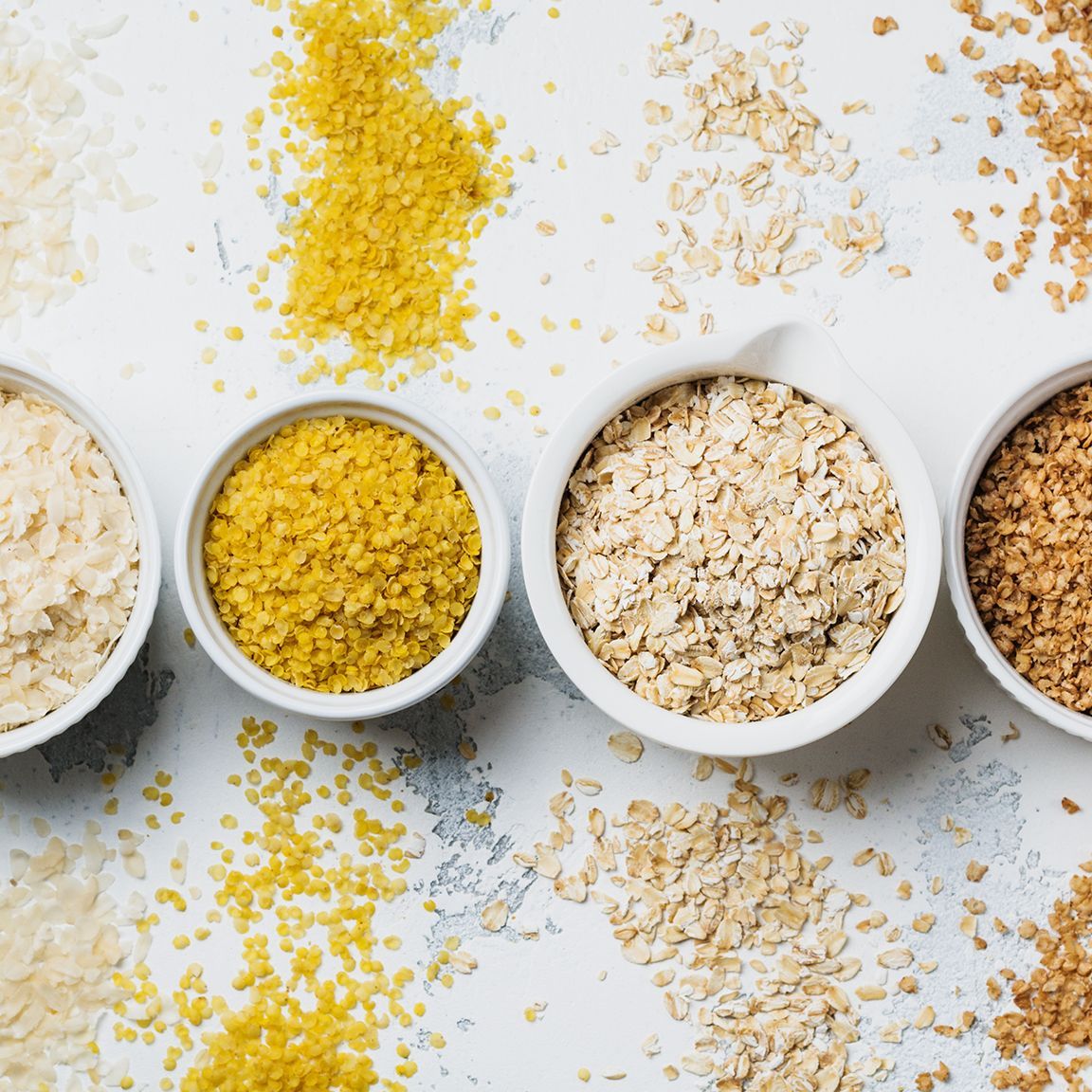 Getreide: Auch Bulgur oder Grünkern machen sich als Fleischersatz gut. Die sind mineral- und ballaststoffreich, haben einen hohen Vitamin-B-Gehalt und liefern dazu viele andere Nährstoffe. 