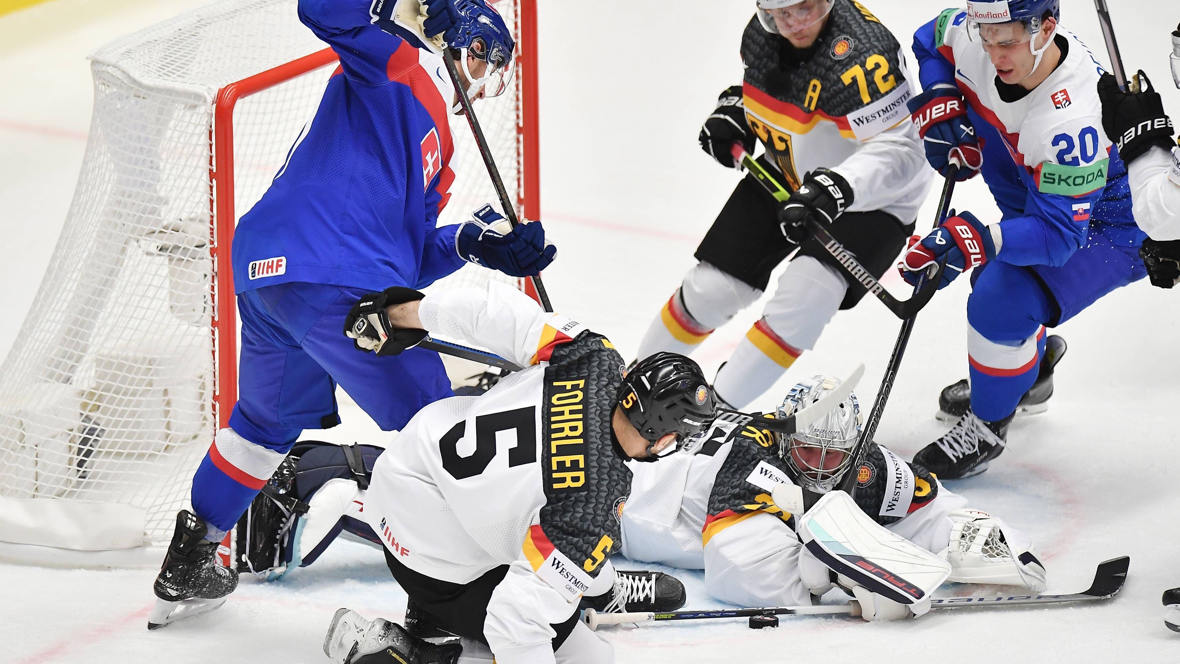 2024.05.10 Ostrava Hokej Mistrzostwa Swiata w Hokeju na Lodzie 2024 Slowacja - Niemcy N z Tobias Fohrler Philipp Grubauer Dominik Kahun Juraj Slawkowski Foto Norbert Barczyk PressFocus 2024.05.10 Ostrava Hockey IHF Ice hockey, Eishockey World Championships 2024 Slovakia - Germany Tobias Fohrler Philipp Grubauer Dominik Kahun Juraj Slawkowski Credit: Norbert Barczyk PressFocus NEWSPIX.PL --- Newspix.pl PUBLICATIONxNOTxINxPOL 20240510NB0059