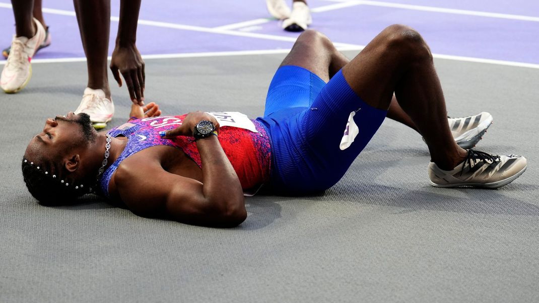 Noah Lyles hat sich bei Olympia in Paris mit Corona infiziert.