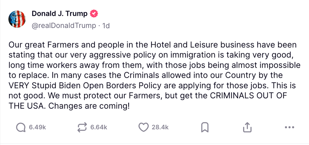 Trump rudert bei Migrationspolitik zurück. 