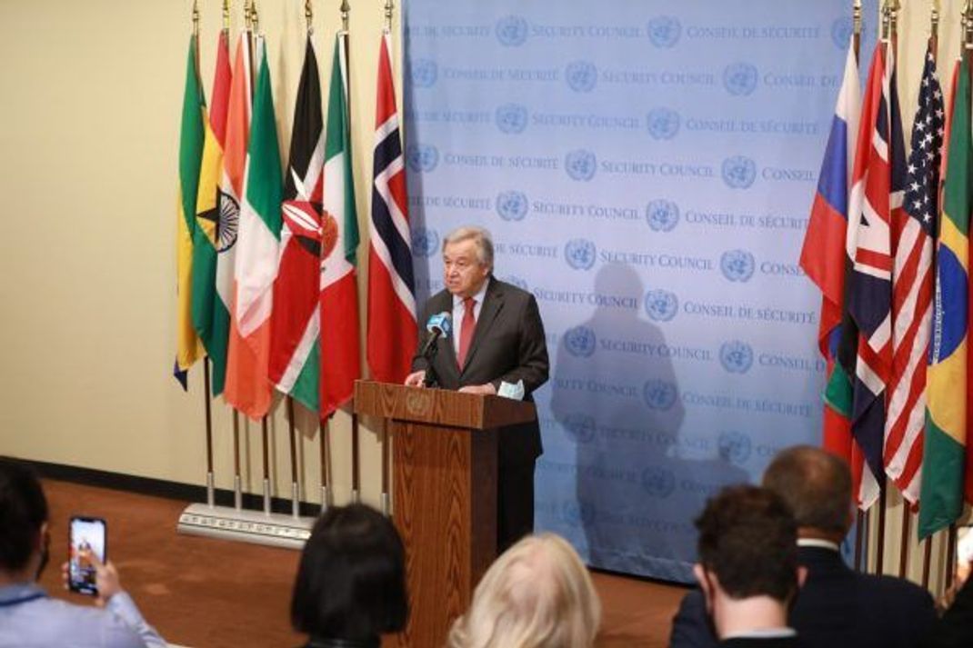 Als UN-Generalsekretär vertritt António Guterres gerade die Vereinten Nationen in der Öffentlichkeit.