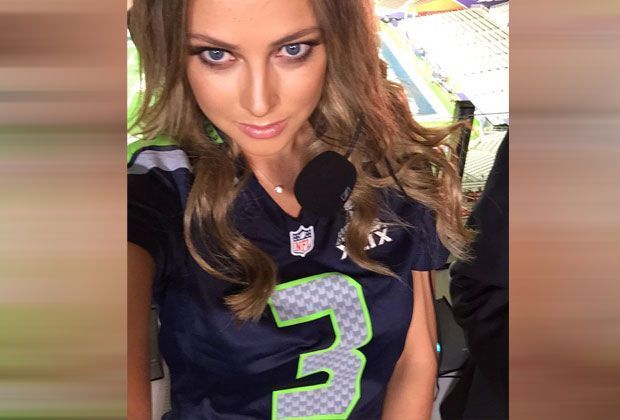 
                <strong>Vannessa Huppenkothen</strong><br>
                Vannessa Huppenkothen hat ihre Sympathien bereits vergeben. Der Seattle-Seahawks-Fan stimmte sich bereits vor dem Spiel im Stadion ein.
              