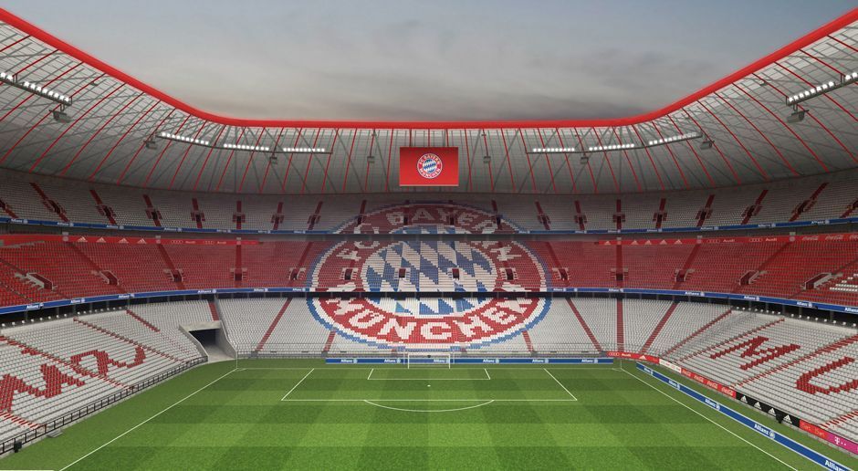 
                <strong>Rot und weiß! Das neue Bayern Stadion</strong><br>
                Zusätzlich sollen im Inneren das Stadions stellenweise die Wände mit historischen Motiven bemalt werden. Dies soll in Eigenregie durch die Anhänger des FC Bayern geschehen.
              