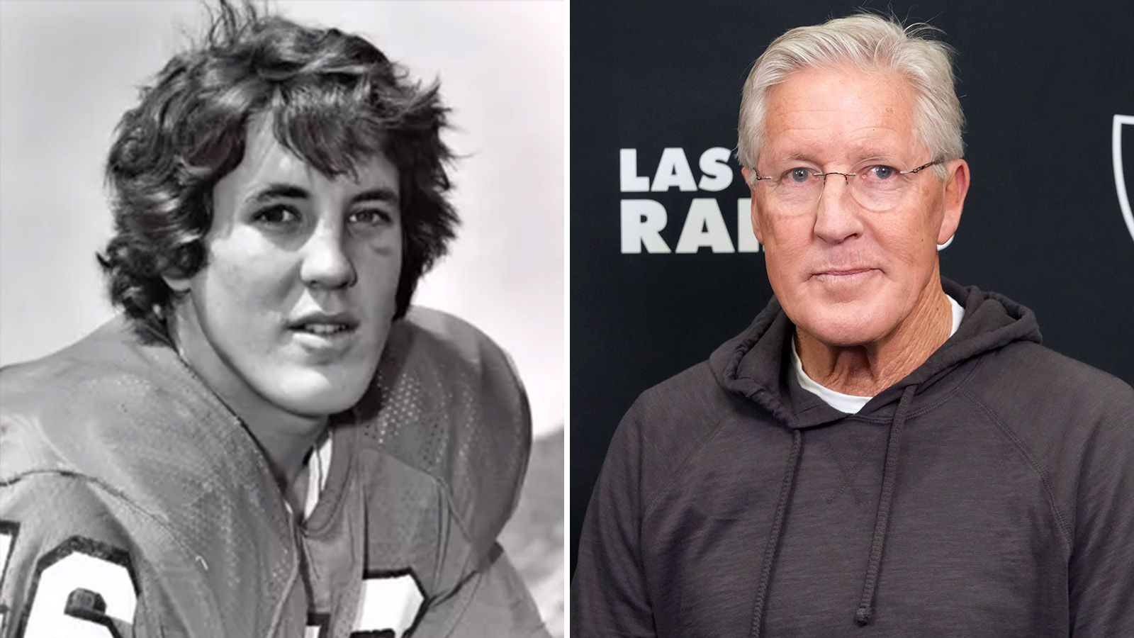 <strong>Pete Carroll (Las Vegas Raiders)</strong><br>Position: Defensive Back<br>College: Marin, University of the Pacific<br>NFL: -