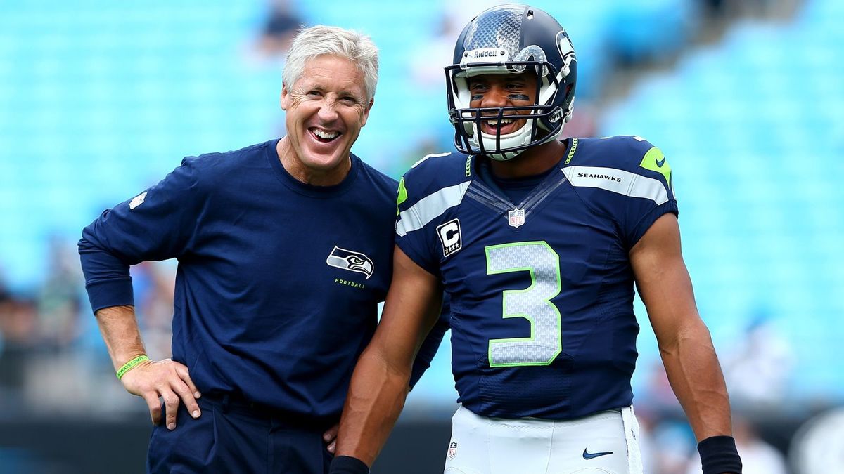 Pete Carroll und Russell Wilson