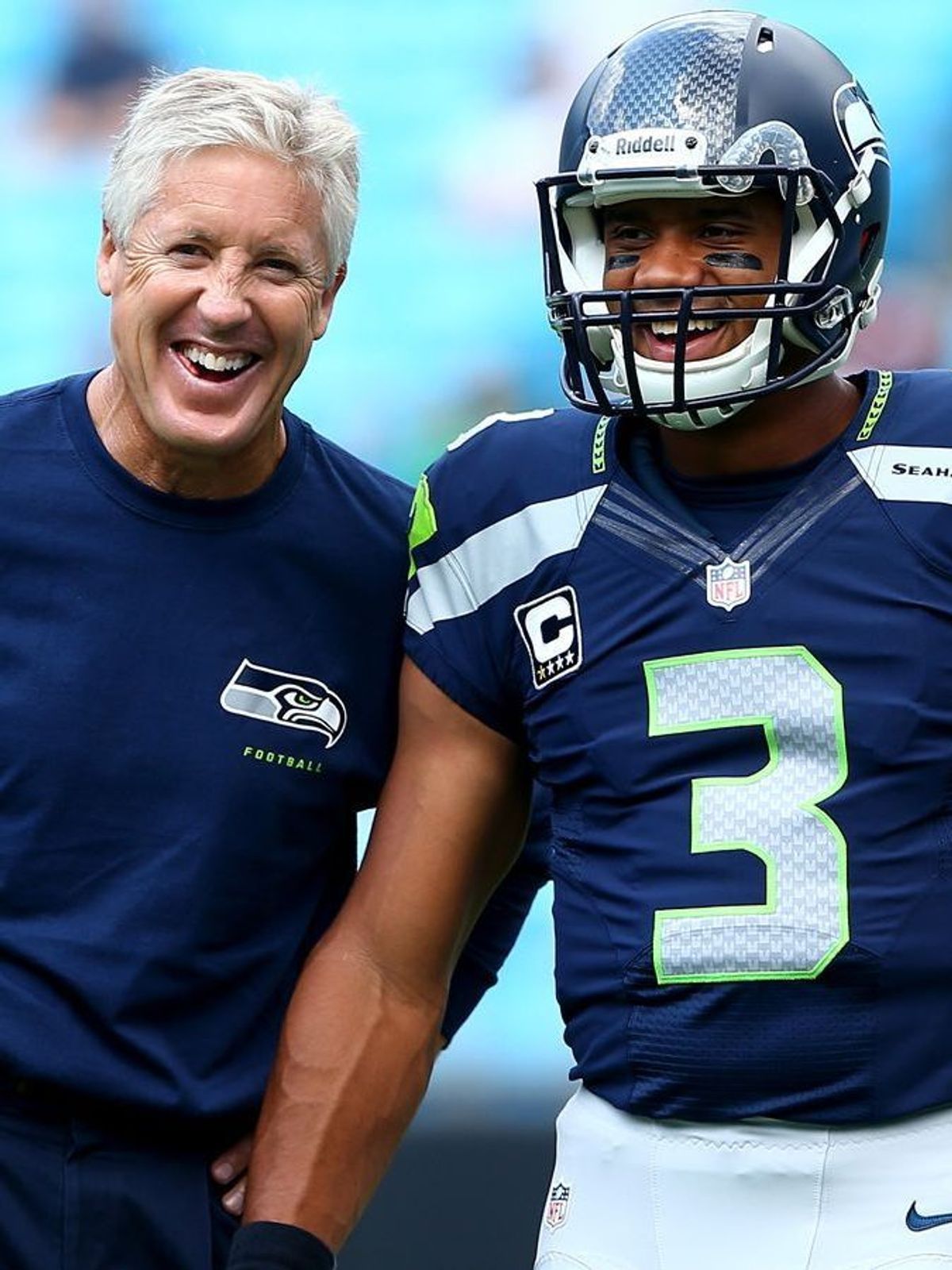 Pete Carroll und Russell Wilson