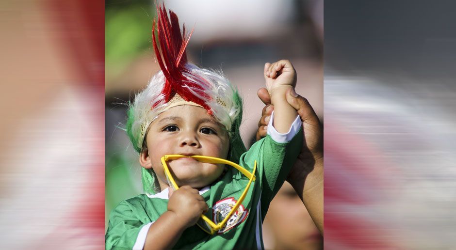 
                <strong>Fans der Copa America 2016</strong><br>
                ... sondern schon die jüngsten Zuschauer verfolgen die Spiele der "El Tri" mit dem außergewöhnlichen Kopfschmuck. 
              
