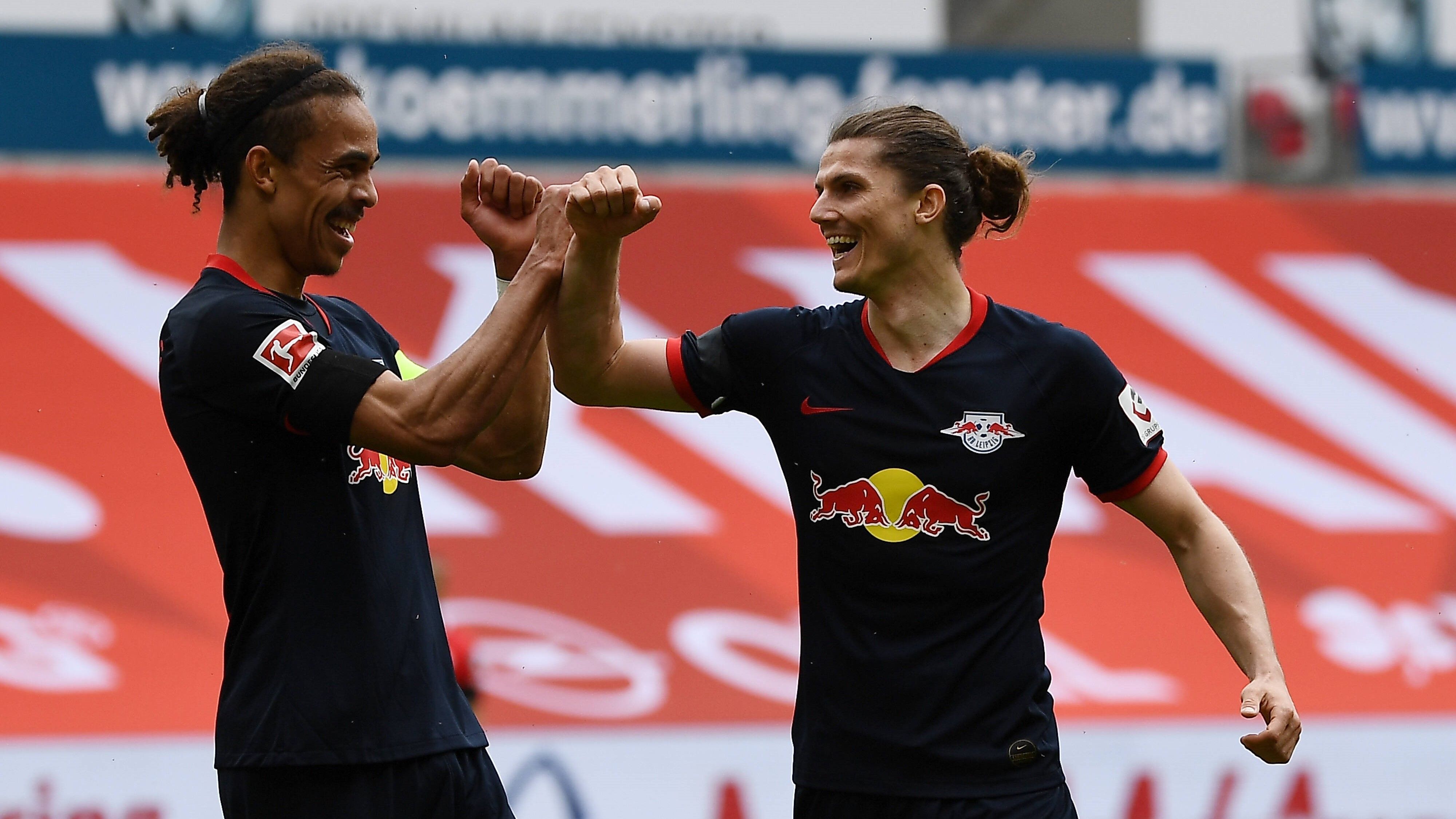 
                <strong>RB Leipzig</strong><br>
                1. Marcel Sabitzer (Kapitän) 2. Peter Gulacsi und Yussuf PoulsenWeitere Mitglieder: Willi Orban, Marcel Halstenberg, Dayot Upamecano 
              