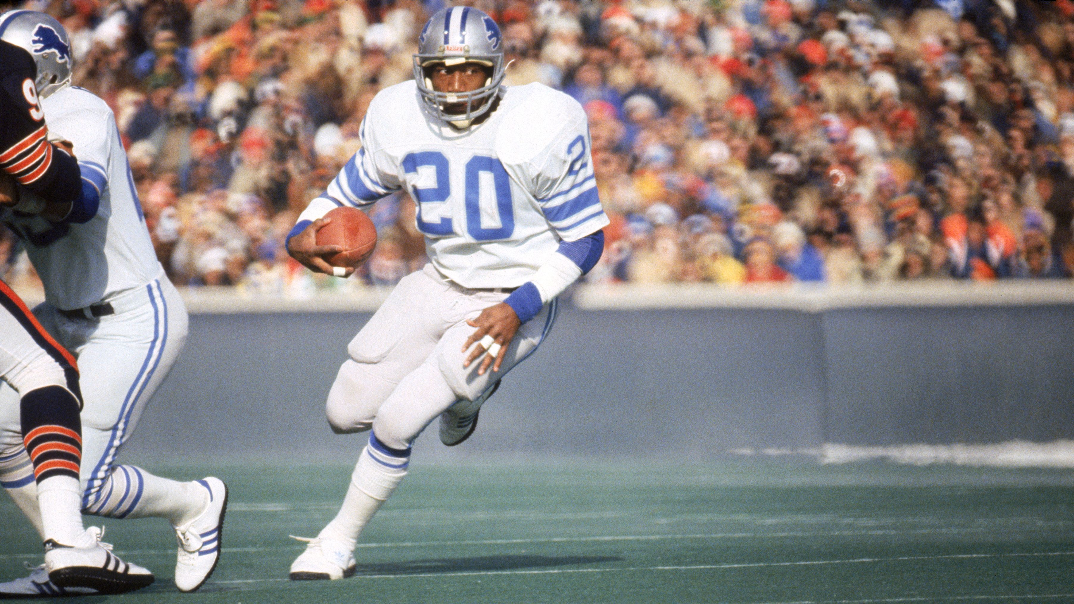 <strong>Billy Sims - 1980</strong><br>Position: Running Back<br>Draft-Team: Detroit Lions<br>Erfolge: Heisman Trophy, 3x Pro Bowl, Offensive Rookie of the Year<br>Karriereende: 1984