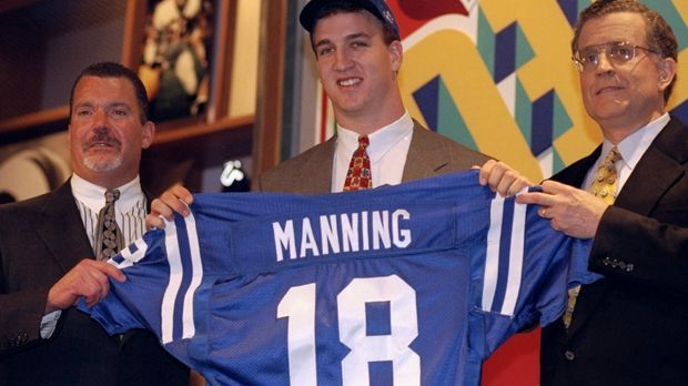 
                <strong>Peyton Manning: NFL Draft 1998</strong><br>
                1: Peyton Manning wurde 1998 an Position Nummer 1 von den Indianapolis Colts gedraftet. 
              