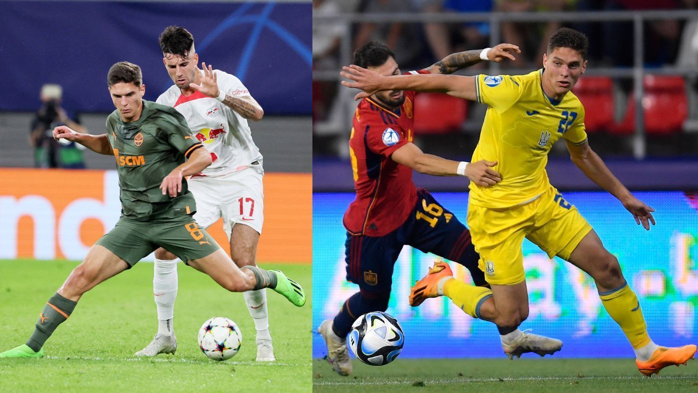 
                <strong>Georgiy Sudakov, Ukraine, Shachtar Donetsk</strong><br>
                &#x2022; Georgiy Sudakov, 20 (2002), Ukraine, Offensives Mittelfeld, Bei Shachtar Donezk bis 2028 unter Vertrag, Markwert 11 Millionen Euro.<br>Mit drei Treffern der beste Torschütze der U21-EM. Traf alleine gegen Frankreich doppelt. Aufgrund seiner Dribbelstärke, Abschirmung des Balls und Schnelligkeit für seine Gegenspieler nur schwer zu greifen.
              