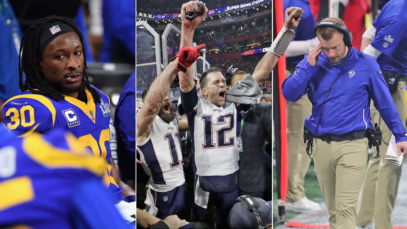 
                <strong>NFL: Die Gewinner und Verlierer vom Super Bowl 2019</strong><br>
                Die NFL-Saison 2018 ist Geschichte. Die New England Patriots gewinnen zum sechsten Mal den Super Bowl. Die Los Angeles Rams müssen dabei Lehrgeld zahlen. ran.de hat die Gewinner und Verlierer des letzten Spiels der Saison.
              