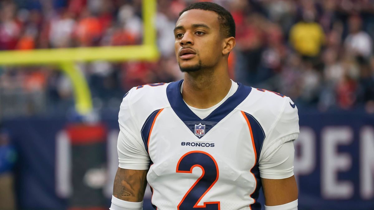 HOUSTON, TX - DECEMBER 03: Denver Broncos cornerback Pat Surtain II (2) walks to the sideline before the football game between Denver Broncos and Houston Texans at NRG Stadium on December 3, 2023 i...