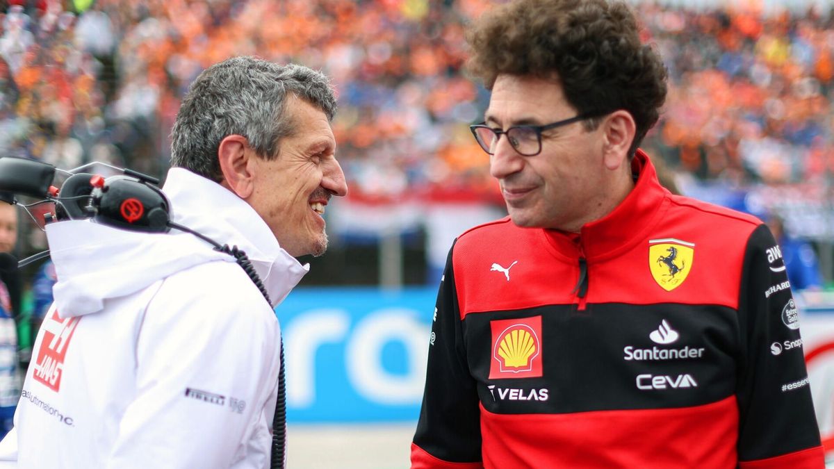 Günther Steiner und Mattia Binotto im Gespräch